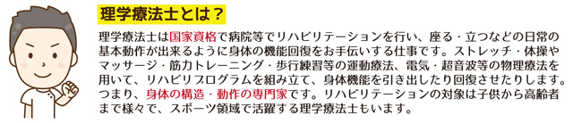 理学療法士が活躍するマッサージサロン